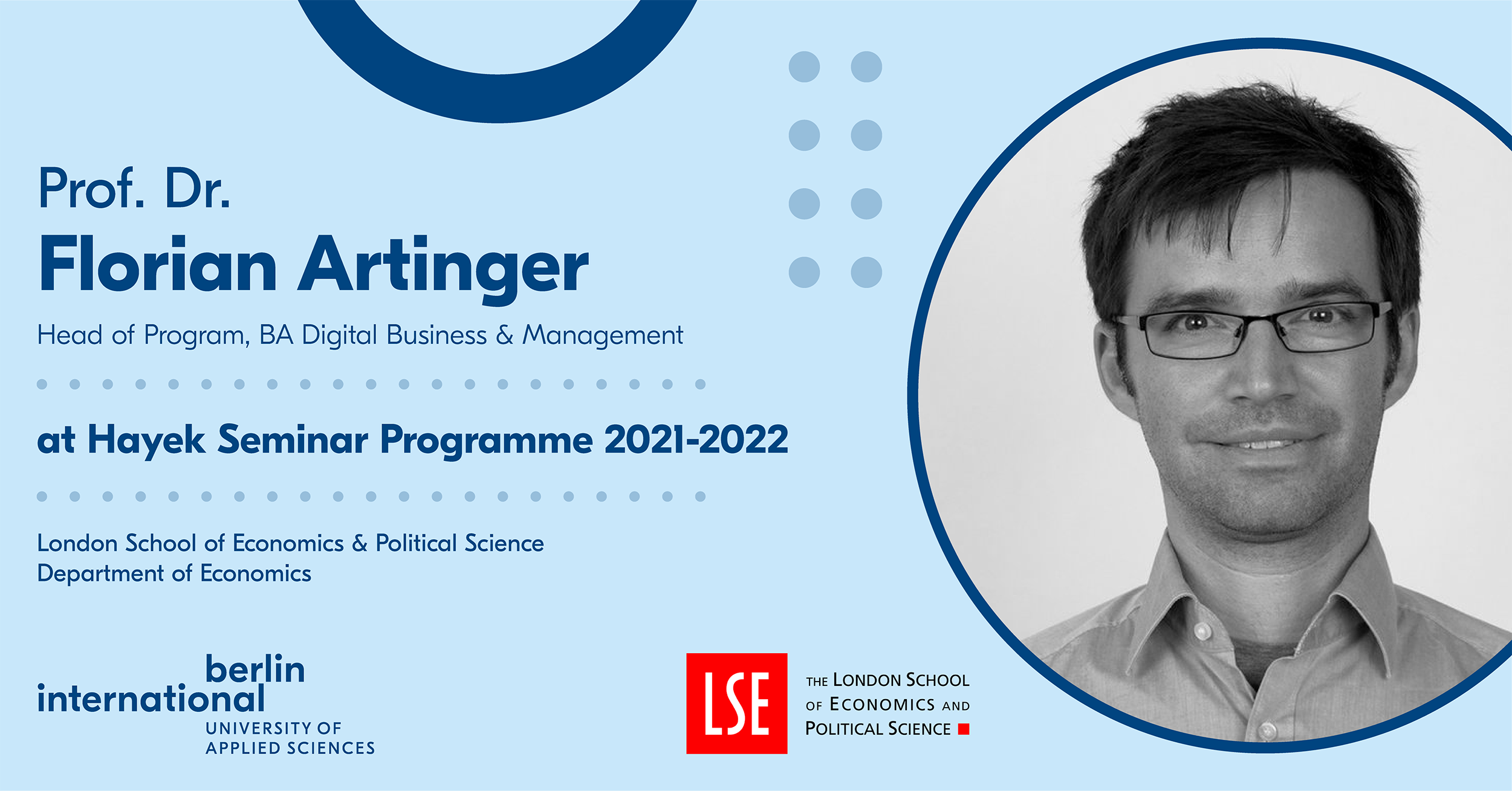 Prof. Florian Artinger beim Hayek Seminar 2021-2022