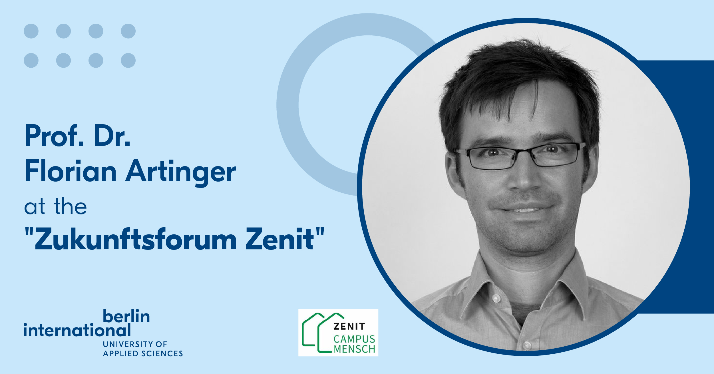 Prof. Dr. Florian Artinger at the “Zukunftsforum Zenit”