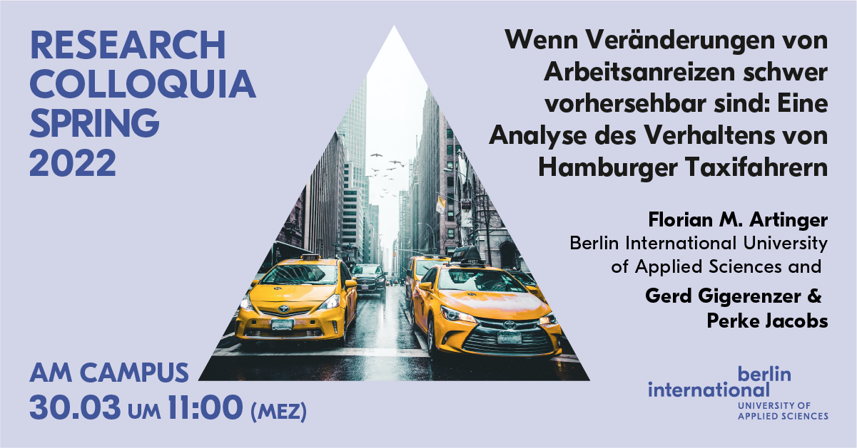 Forschungskolloquium mit Prof. Dr. Florian Artinger