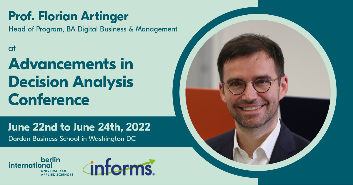 Prof. Artinger at Decision Analysis Conference
