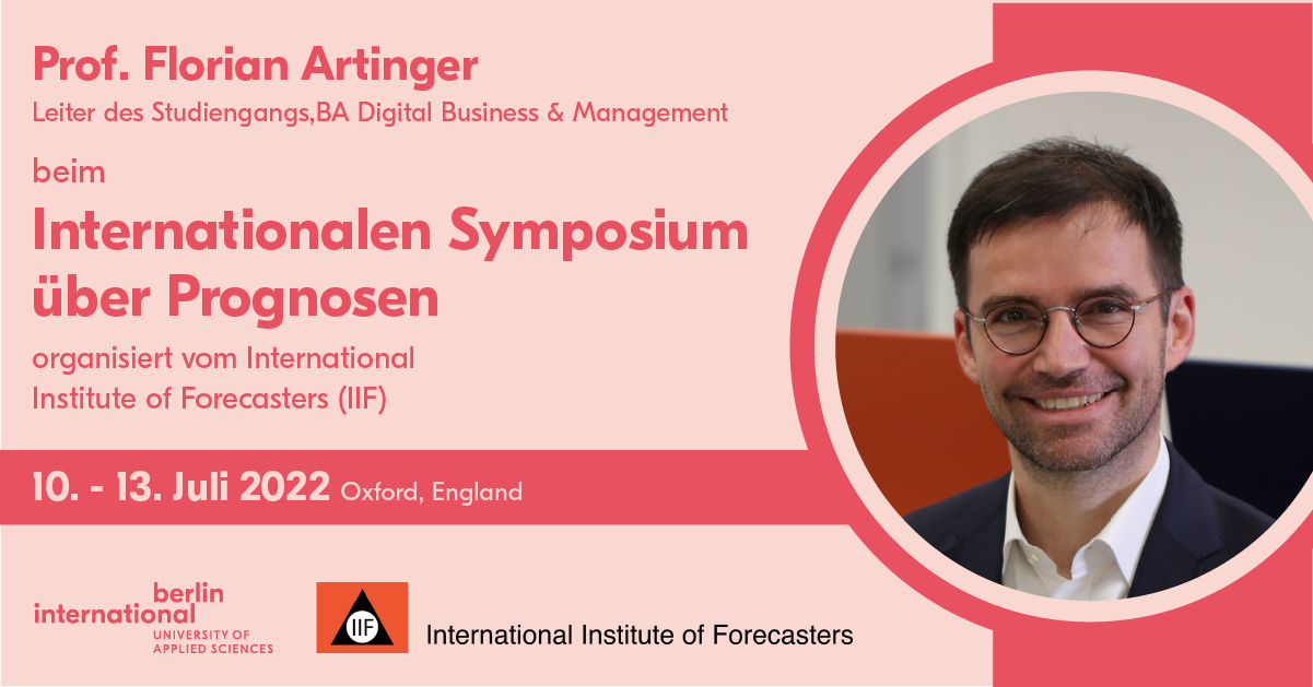 Prof. Artinger auf dem Symposium über Forcasting
