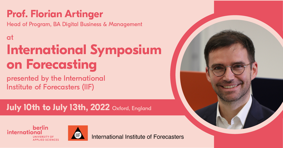 Prof. Artinger at Symposium on Forecasting