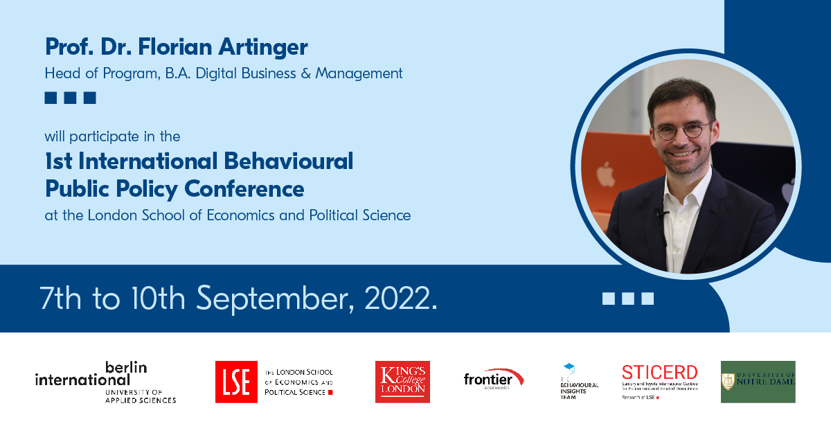 Prof. Florian Artinger at Behavioural Public Policy Conference