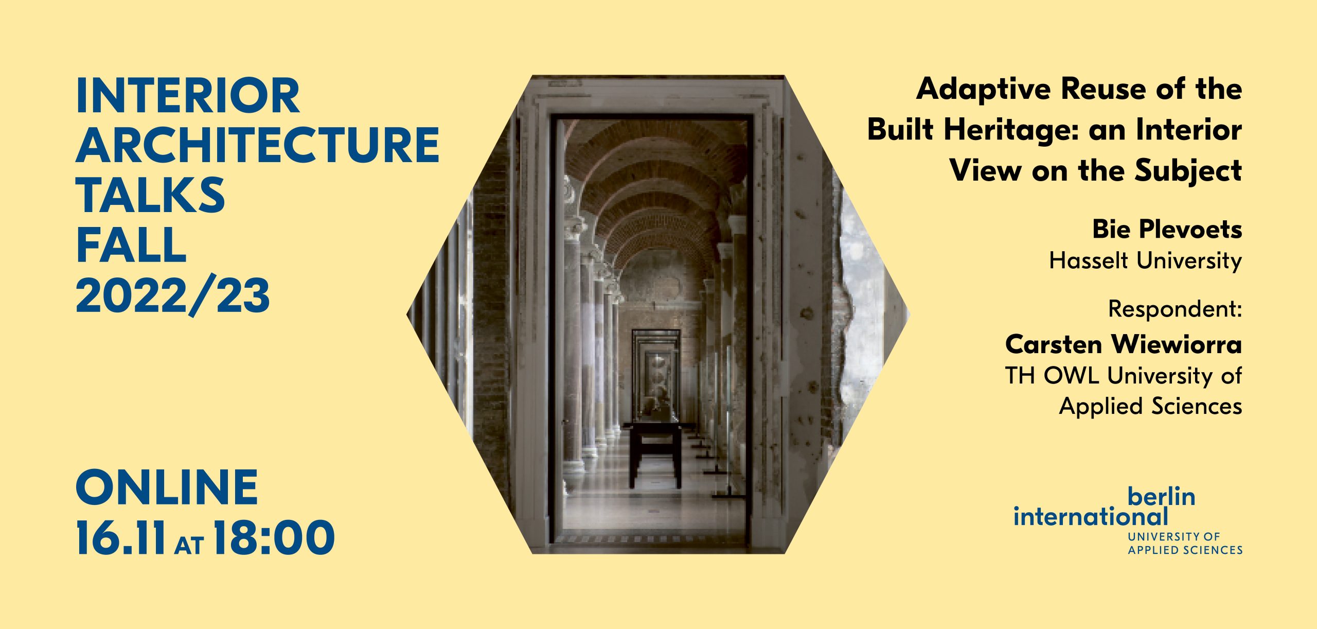 Interior Architecture Talk with Bie Plevoets