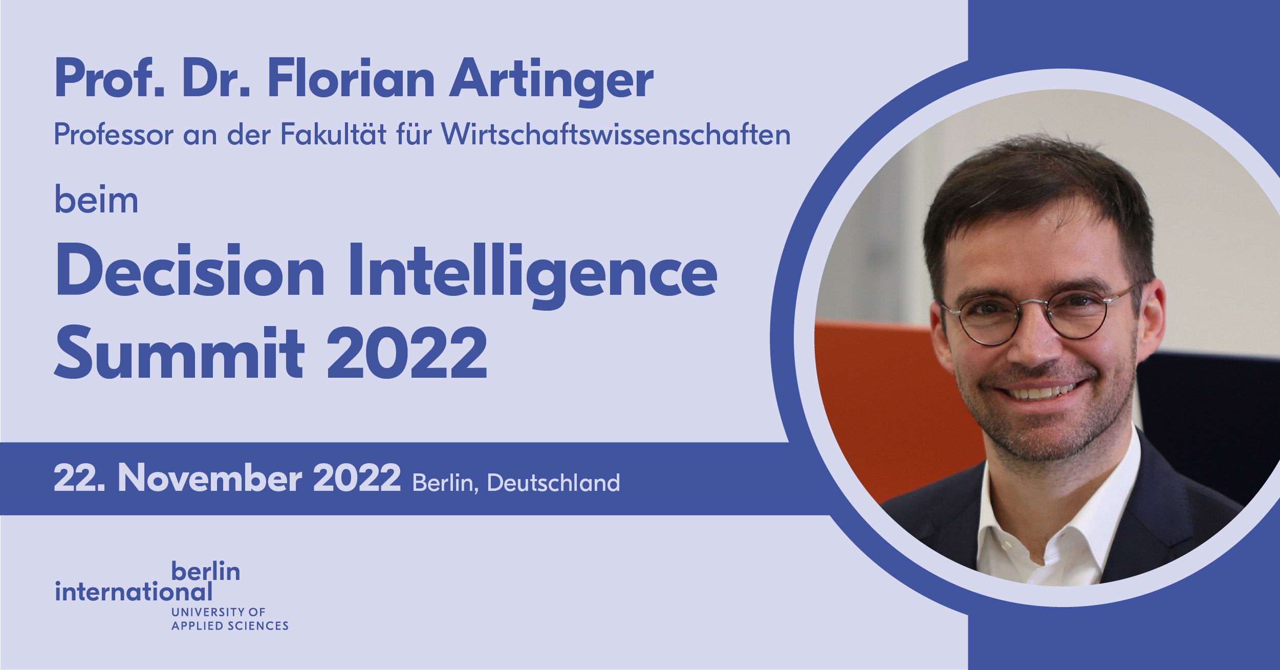 Prof. Dr. Artinger beim Decision Intelligence Summit