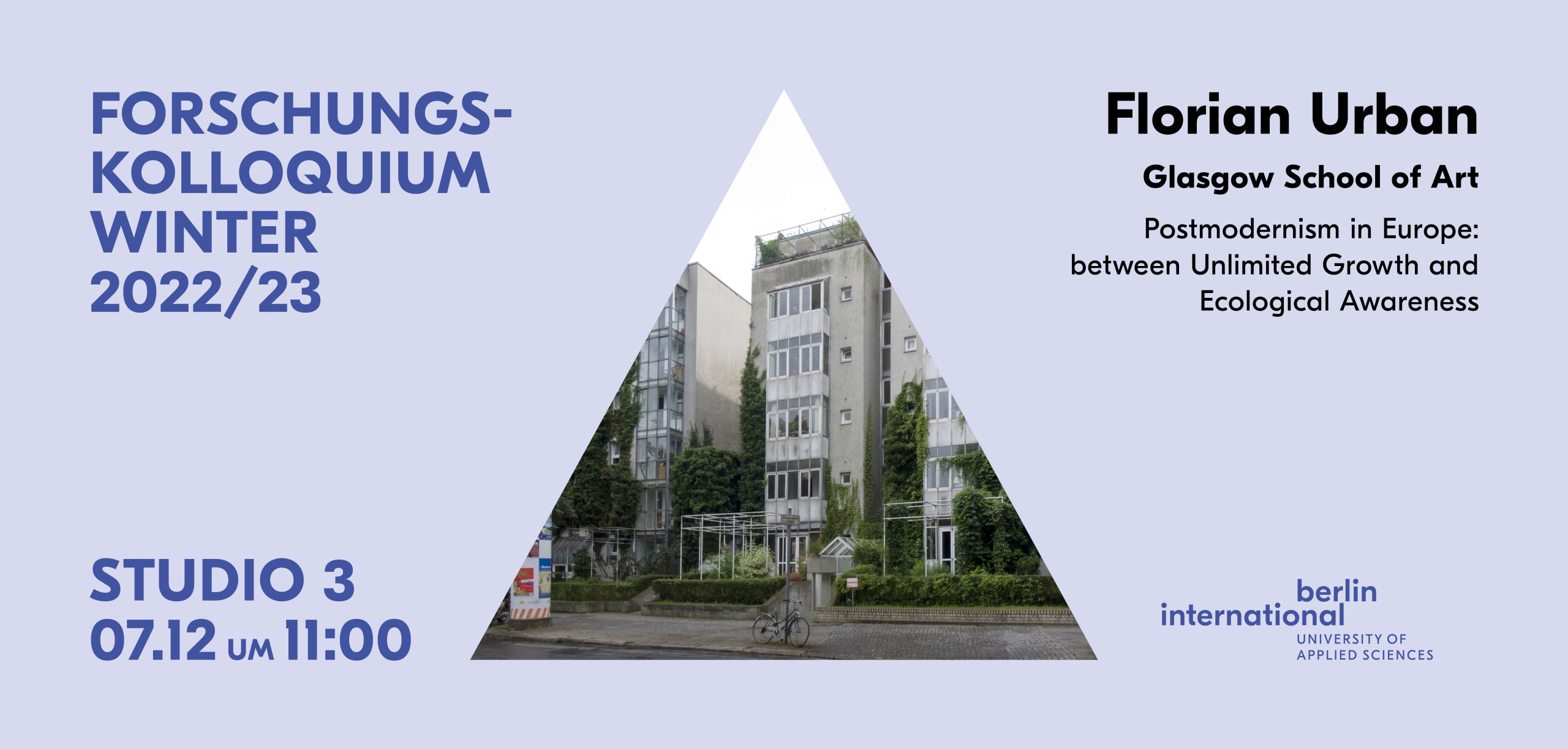 Forschungskolloquium mit Florian Urban