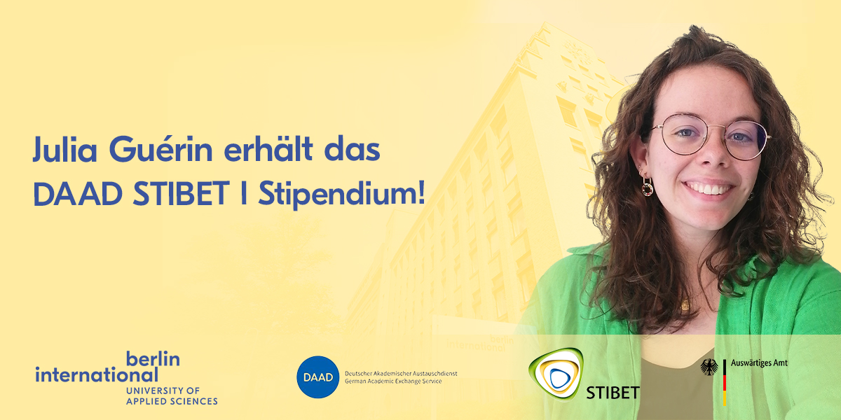 Julia Guérin erhält das DAAD Stibet Stipendium