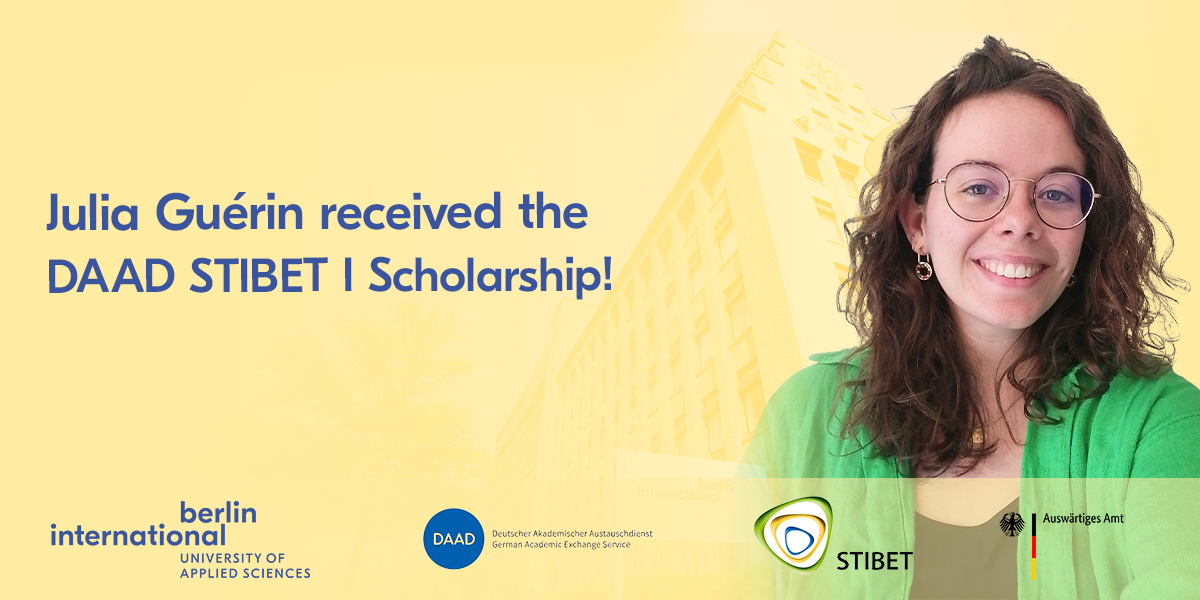 Julia Guérin receives DAAD Stibet Scholarship